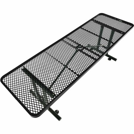 Global Industrial 8' Rectangular Expanded Metal Outdoor Table, Black 277570BK